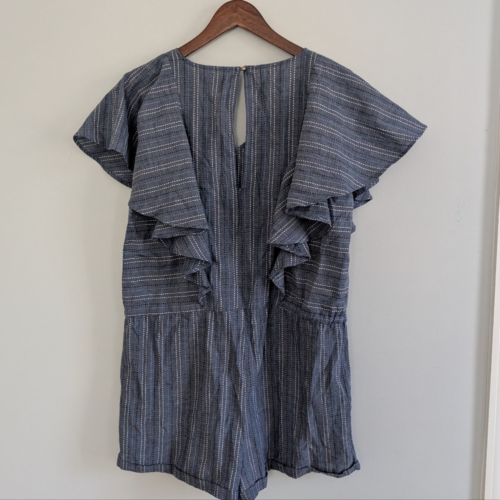 NEW Women's Mudpie Small Romper Blue - Picture 3 of 5